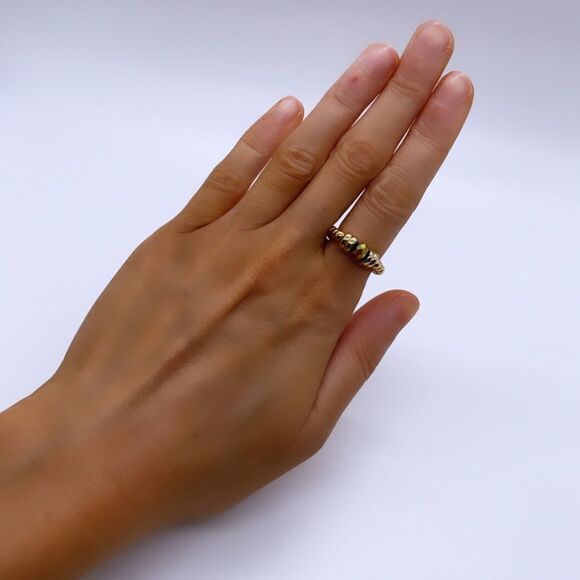 NWT Wool + Pepper Co. Beaded Stackable Ring - Picture 3 of 5